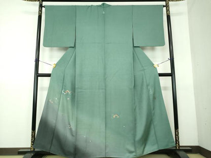 平和屋着物●訪問着　作家物　竹屋町刺繍　駒刺繍　総刺繍　紋満紀　暈し染め　金糸　正絹　逸品　DABG8520ps