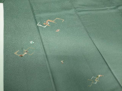 平和屋着物●訪問着　作家物　竹屋町刺繍　駒刺繍　総刺繍　紋満紀　暈し染め　金糸　正絹　逸品　DABG8520ps