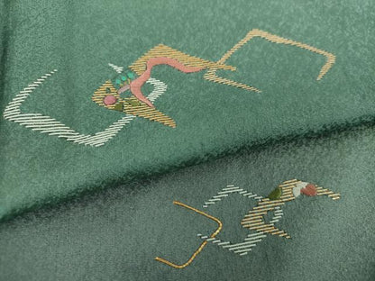 平和屋着物●訪問着　作家物　竹屋町刺繍　駒刺繍　総刺繍　紋満紀　暈し染め　金糸　正絹　逸品　DABG8520ps