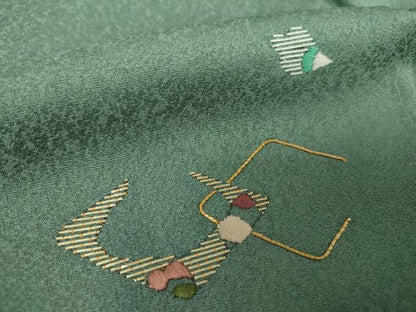 平和屋着物●訪問着　作家物　竹屋町刺繍　駒刺繍　総刺繍　紋満紀　暈し染め　金糸　正絹　逸品　DABG8520ps