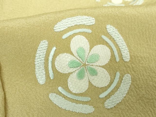 平和屋着物●訪問着　作家物　総刺繍　花丸文　正絹　逸品　DABG8527ps