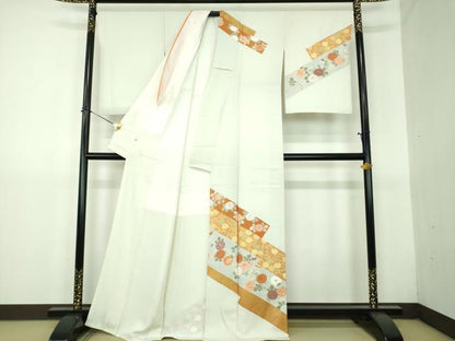 平和屋着物●訪問着　刺繍　菊唐草　金彩　高島屋扱い　正絹　逸品　DABG8530ps
