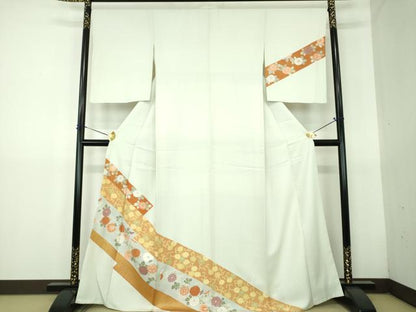 平和屋着物●訪問着　刺繍　菊唐草　金彩　高島屋扱い　正絹　逸品　DABG8530ps