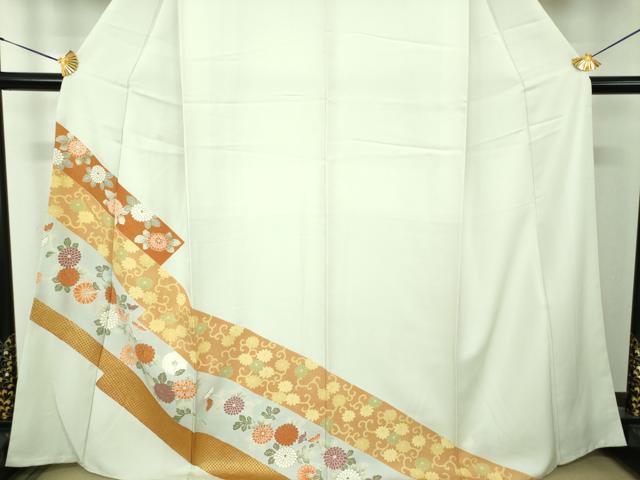 平和屋着物●訪問着　刺繍　菊唐草　金彩　高島屋扱い　正絹　逸品　DABG8530ps