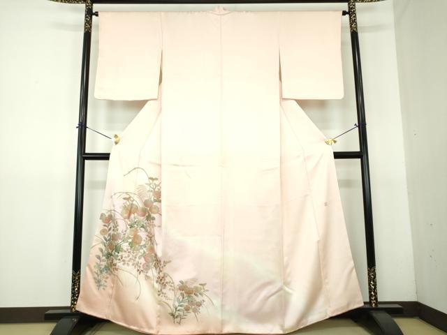 平和屋着物●訪問着　作家物　菊文　暈し染め　金彩　正絹　逸品　DABG8531ps