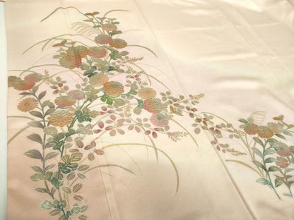 平和屋着物●訪問着　作家物　菊文　暈し染め　金彩　正絹　逸品　DABG8531ps