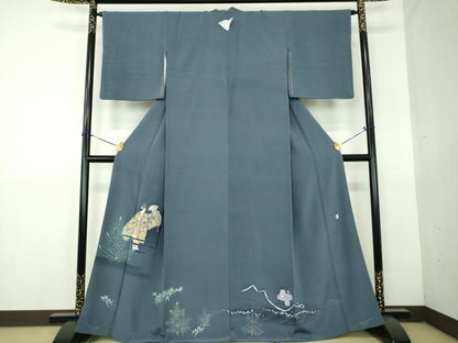 平和屋着物●豪華色留袖　友禅　作家物　能　笹松文　暈し染め　さが美扱い　正絹　逸品　未使用　DABG8532ps