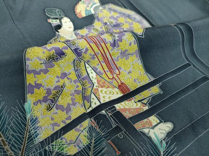 平和屋着物●豪華色留袖　友禅　作家物　能　笹松文　暈し染め　さが美扱い　正絹　逸品　未使用　DABG8532ps