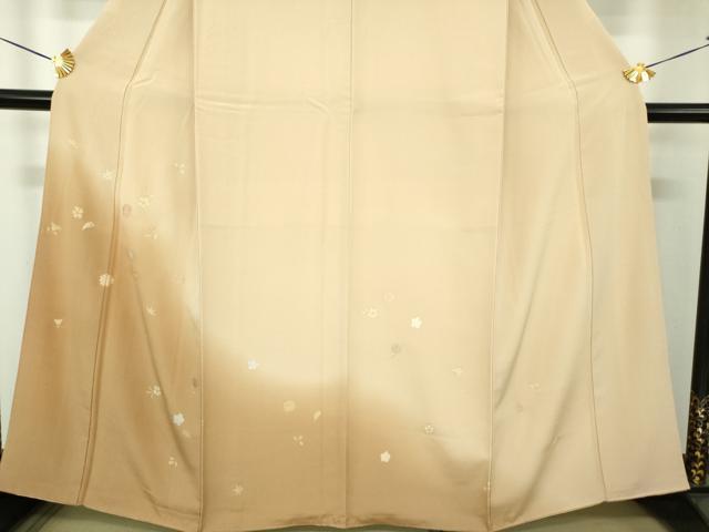 平和屋着物●訪問着　刺繍　舞梅　舞桜　暈し染め　金彩　反端付き　正絹　逸品　DABG8539ps