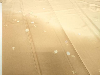 平和屋着物●訪問着　刺繍　舞梅　舞桜　暈し染め　金彩　反端付き　正絹　逸品　DABG8539ps