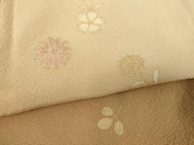 平和屋着物●訪問着　刺繍　舞梅　舞桜　暈し染め　金彩　反端付き　正絹　逸品　DABG8539ps