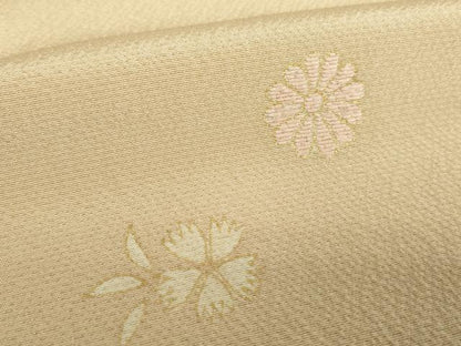 平和屋着物●訪問着　刺繍　舞梅　舞桜　暈し染め　金彩　反端付き　正絹　逸品　DABG8539ps