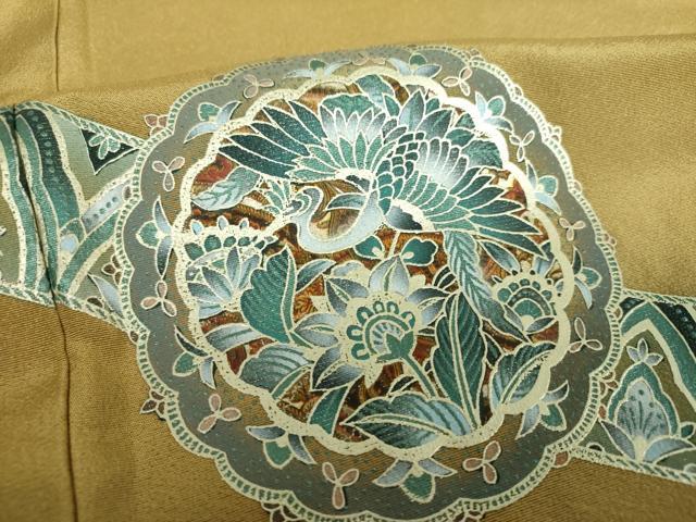 平和屋着物●訪問着　花鳥丸文　暈し染め　金銀彩　正絹　逸品　未使用　DABG8557ps