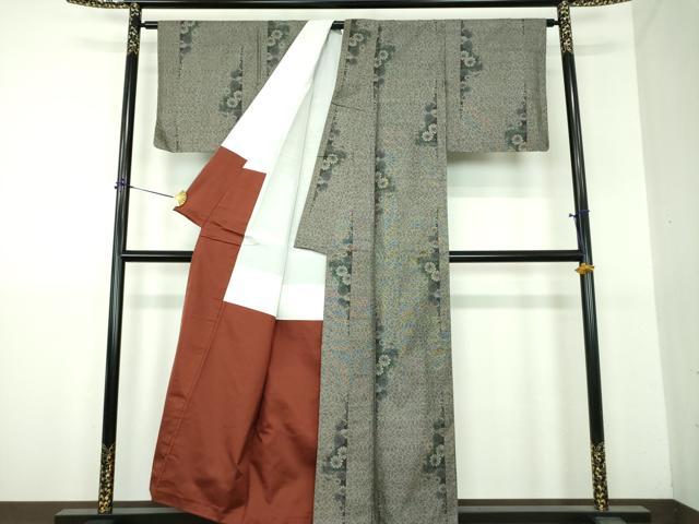 平和屋着物●本場大島紬　9マルキ　菊間道　正絹　逸品　DABG8559ps