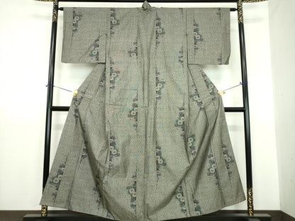 平和屋着物●本場大島紬　9マルキ　菊間道　正絹　逸品　DABG8559ps
