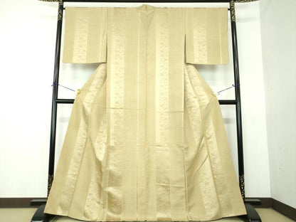 平和屋着物●上質な紬　花鳥間道　正絹　逸品　DABG8567ps