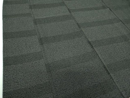 平和屋着物●白鷹お召　130亀甲　横段文　正絹　逸品　DABG8579ps