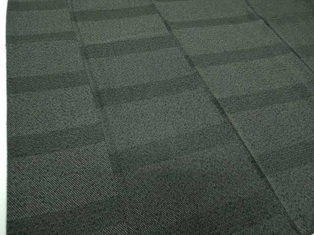 平和屋着物●白鷹お召　130亀甲　横段文　正絹　逸品　DABG8579ps