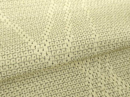 平和屋着物●本塩沢　110亀甲　斜線文　正絹　逸品　DABG8580ps