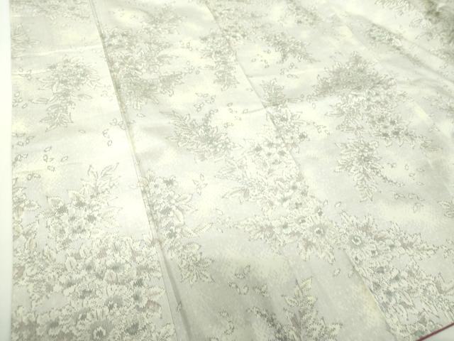 平和屋着物●上質な紬　草花文　正絹　逸品　未使用　DABG8582ps