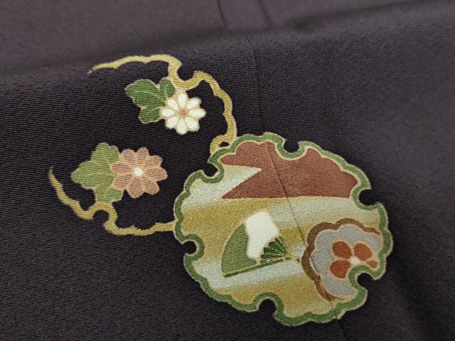 平和屋着物●訪問着　駒刺繍　雪輪宝尽くし花文　金銀彩　正絹　逸品　DABG8587ps