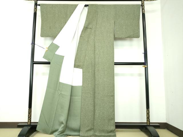 平和屋着物●上質な小紋　作家物　たたき染め　正絹　逸品　DABG8596ps