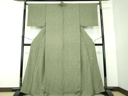平和屋着物●上質な小紋　作家物　たたき染め　正絹　逸品　DABG8596ps