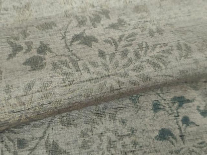 平和屋着物●上質な紬　草花文　正絹　逸品　未使用　DABG8605ps
