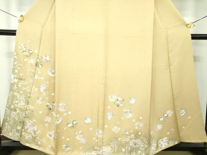 平和屋着物●訪問着　流水宝尽くし花文　暈し染め　金彩　正絹　逸品　DABG8619ps