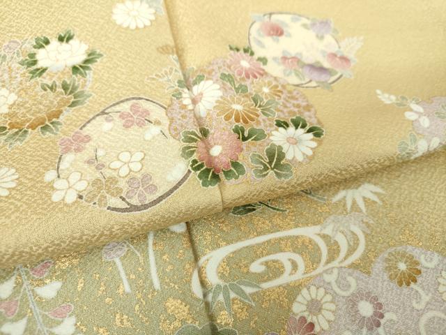 平和屋着物●訪問着　流水宝尽くし花文　暈し染め　金彩　正絹　逸品　DABG8619ps