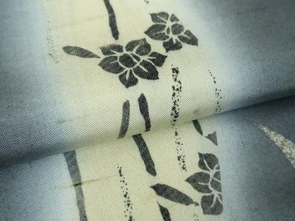 平和屋着物●訪問着　紬地　竹屋町刺繍　花間道　金銀彩　正絹　逸品　DABG8623ps