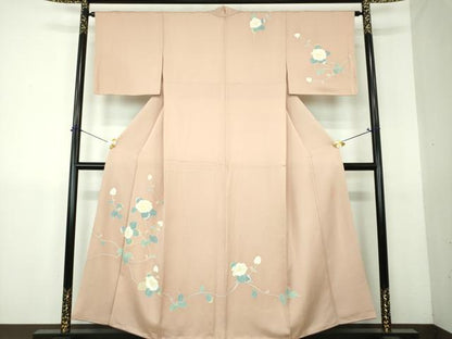 平和屋着物●訪問着　友禅　作家物　枝花文　正絹　逸品　DABG8624ps