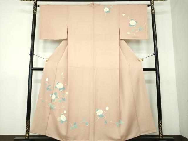 平和屋着物●訪問着　友禅　作家物　枝花文　正絹　逸品　DABG8624ps