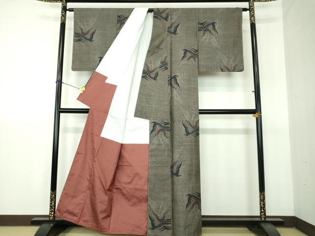 平和屋着物●本場大島紬　9マルキ　古代染色純泥染　飛鳥文　成田染織謹製　証紙付き　正絹　逸品　未使用　DABG8626ps