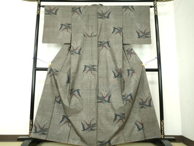 平和屋着物●本場大島紬　9マルキ　古代染色純泥染　飛鳥文　成田染織謹製　証紙付き　正絹　逸品　未使用　DABG8626ps
