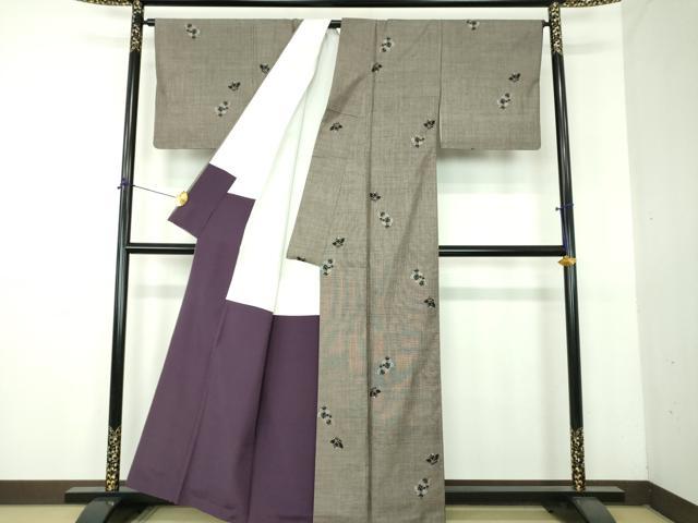 平和屋着物●本場大島紬　9マルキ　人物文　正絹　逸品　DABG8632ps
