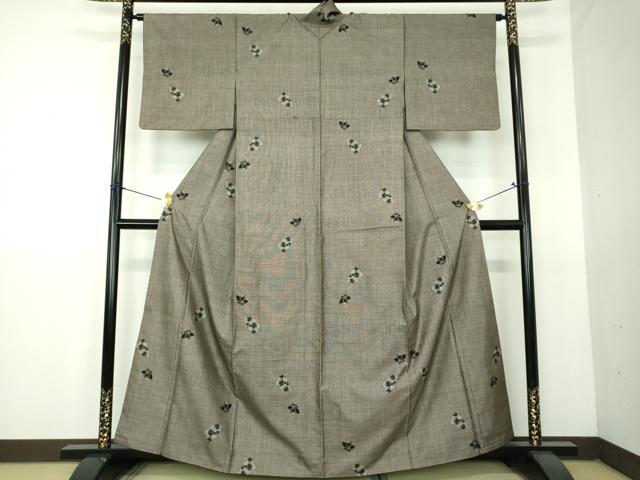 平和屋着物●本場大島紬　9マルキ　人物文　正絹　逸品　DABG8632ps