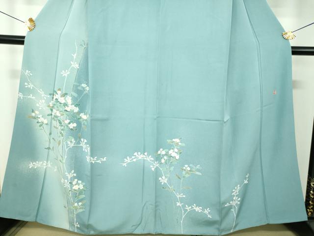 平和屋着物●訪問着　友禅　作家物　枝花文　暈し染め　正絹　逸品　DABG8635ps