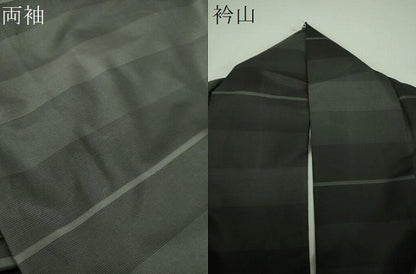 平和屋着物●本場縞大島紬　作家物　横段文　正絹　逸品　DABG8639ps