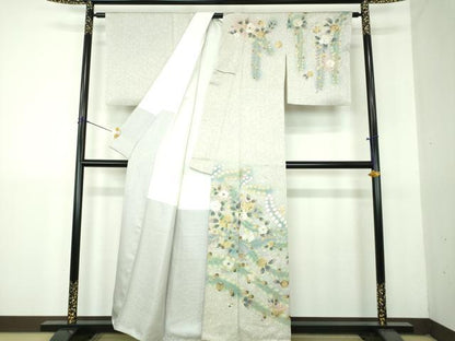 平和屋着物●訪問着　螺鈿　辻が花　暈し染め　金銀彩　正絹　逸品　DABG8642ps