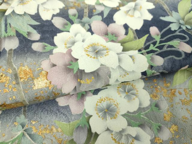 平和屋着物●豪華振袖　立波枝垂れ桜　暈し染め　金彩　正絹　逸品　DABG8646ps