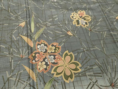 平和屋着物●訪問着　松竹梅　舞桜　舞蝶藤花房　暈し染め　金彩　正絹　逸品　DABG8647ps