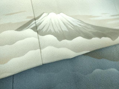 平和屋着物●近代日本画の巨匠　横山大観　じゅらく謹製　訪問着　富士山　暈し染め　正絹　逸品　DABG8648ps