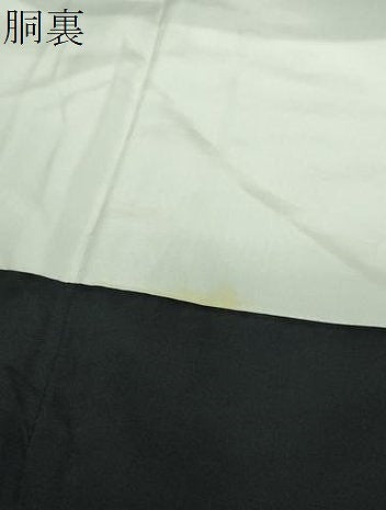 平和屋着物●上質な紬　横段文　正絹　逸品　DABG8652ps