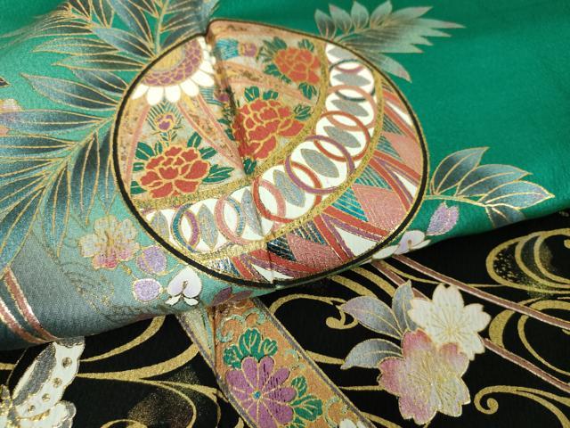 平和屋着物●豪華振袖　舞蝶花手毬　藤花房　暈し染め　金銀彩　正絹　逸品　DABG8659ps