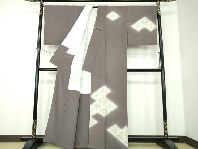 平和屋着物●訪問着　刺繍　鳳凰花菱文　暈し染め　金銀彩　正絹　逸品　DABG8667ps