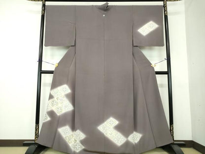 平和屋着物●訪問着　刺繍　鳳凰花菱文　暈し染め　金銀彩　正絹　逸品　DABG8667ps