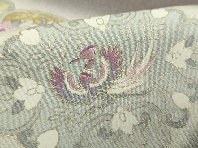 平和屋着物●訪問着　刺繍　鳳凰花菱文　暈し染め　金銀彩　正絹　逸品　DABG8667ps