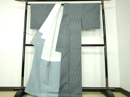 平和屋着物●結城紬　立涌文　ほていや扱い　正絹　逸品　未使用　DABG8668ps