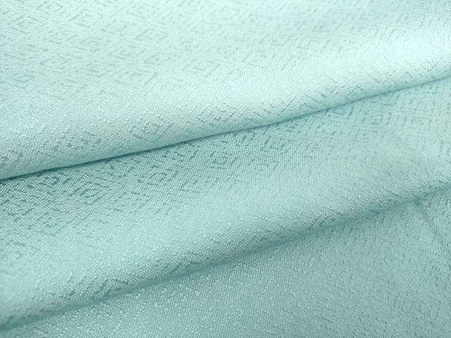 平和屋着物●上質な色無地　菱地紋　水色　正絹　逸品　未使用　DABG8673ps
